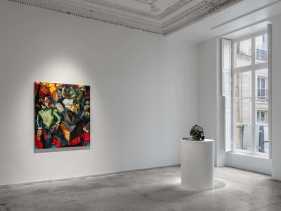 Jameson Green, Look back, and smile on perils past, exhibition view. Courtesy of Almine Rech