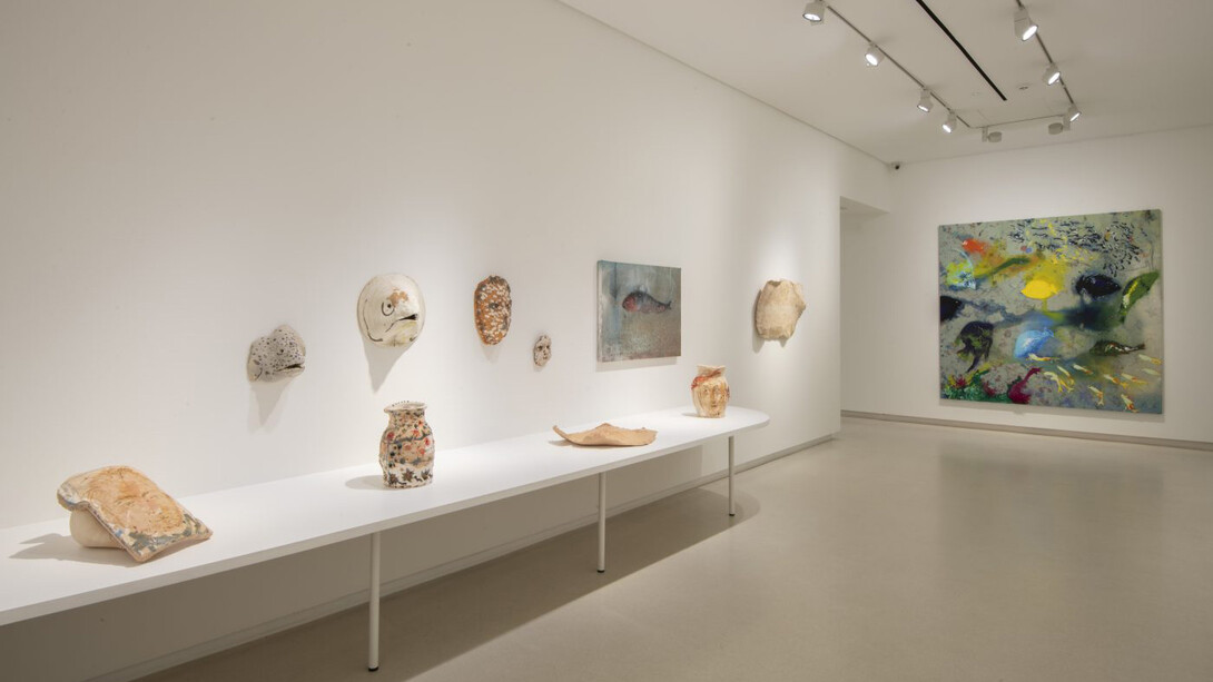 Miquel Barceló, Flores, peces, toros, exhibition view. Courtesy of Galería Elvira González