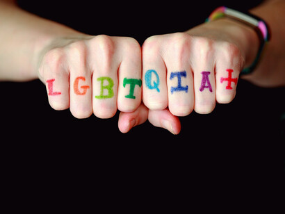 Rainbow letters represent the diversity of the LGBTQIA+ community; asexuality may not be a choice made by individuals