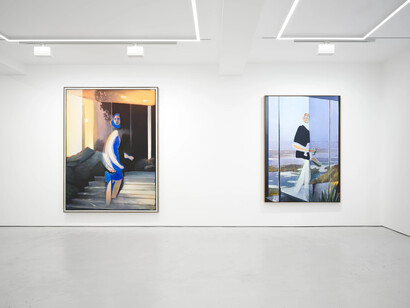 Jonathan Wateridge, Vanishing poin, exhibition view. Courtesy of GRIMM