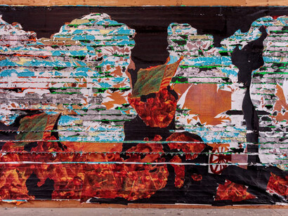 Mark Bradford, Pickett’s charge, exhibition view. Courtesy of Hirshhorn Museum and Sculpture Garden