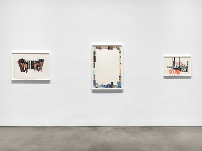 Christian Marclay, Subtitled, exhibition view. Courtesy of Paula Cooper Gallery