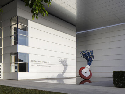 Front entrance of the Norton Museum of Art, West Palm Beach, Florida. Photo Credit Photograph©CJ Walker