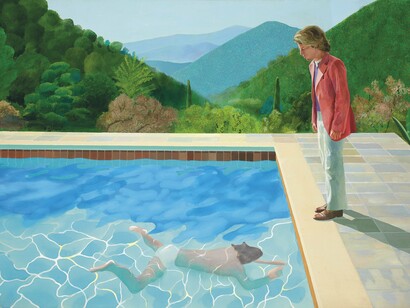 David Hockney, Portrait of an artist (pool with two figures), 1972. Courtesy of Fondation Louis Vuitton