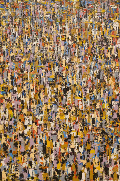 Ablade Glover, The People II (detail), 2007, Oil on Canvas, 102x 127 cm. Photo by Jonathan Greet. Image courtesy of October Gallery