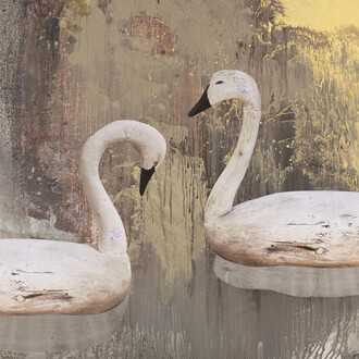 Holly Roberts, Two swans (detail), 2025. Courtesy of Craig Krull Gallery