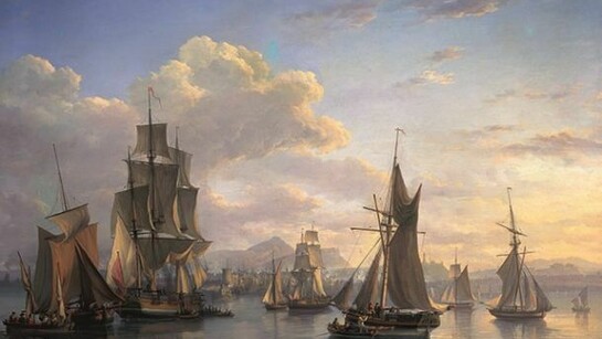The Port of Leith, 1824 by Alexander Nasmyth, (City Art Centre, Edinburgh Museums and Galleries)