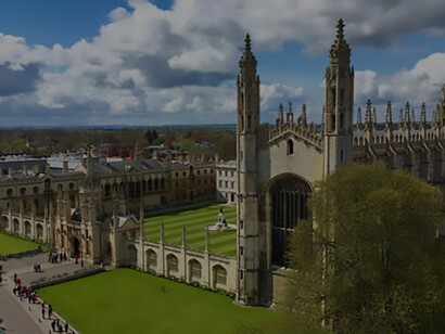 A stunning view of the University of Cambridge campus, showcasing its architectural splendor and natural beauty, England