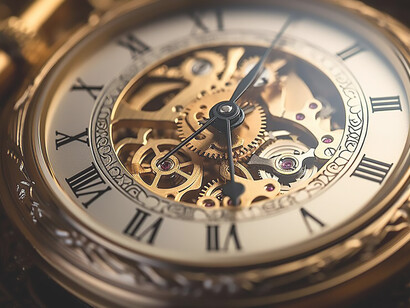 A vintage clock, artfully embodying the essence of horology, telling the tale of time's journey and weaving a narrative of rich historical significance