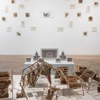 Diego Miccige, Invocaciones, maneras de consagrar el paisaje, exhibition view. Courtesy of Praxis Gallery