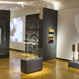 Archaics. The lithuanian folk art of the 18th – 20th c., exhibition view. Courtesy of M. K. Čiurlionis National Museum of Art