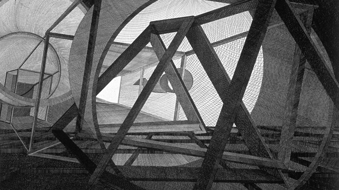 Al Held, Straits of Malacca II, 1989. Courtesy of Crown Point Press