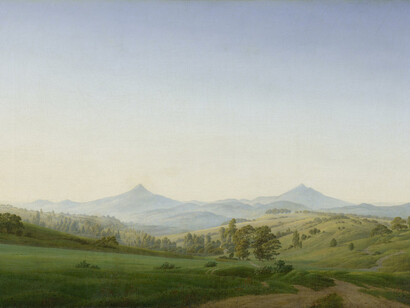 Caspar David Friedrich, Bohemian landscape with the Milleschauer, 1808