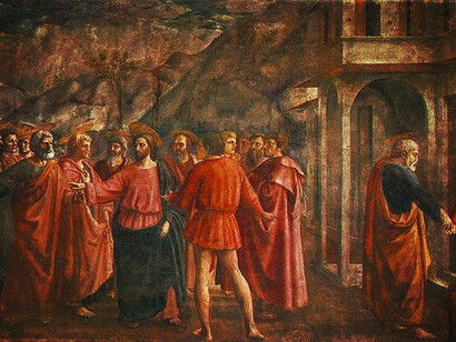 Payment of the Tribute Money (1426-1427) by Masaccio; Masaccio