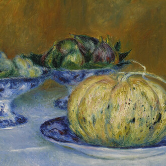 Pierre Renoir, Still life with melon, almonds, and figs (detail), 1882. Courtesy of San Antonio Museum of Art