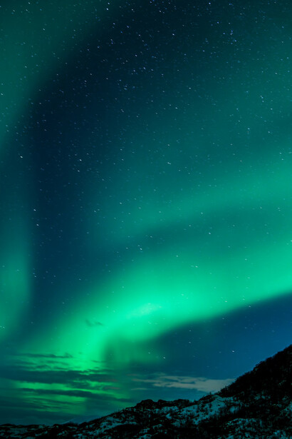 The northern lights in the night sky; we are constantly perceiving and exchanging energy