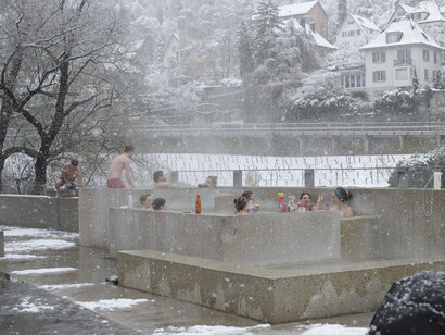 Bagno Popolare, Heisse brunnen baden, Baden, Switzerland, 2021. Courtesy of Museum für Gestaltung