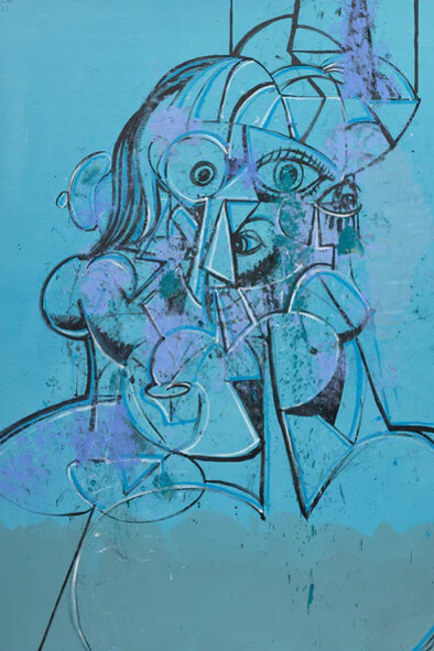 George Condo, The blues musician, 2021. Courtesy of PhillipsX
