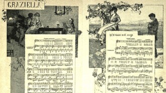 Le canzoni Napolitane, illustrate da Edoardo Dalbono. Graziella e Te voglio bene assaje, 1884