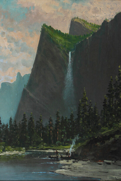 Thomas Hill, Bridal Veil Falls, Yosemite, date unknown. Courtesy of Fine Arts Museums