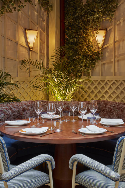 The decor of Il Gattopardo in Mayfair, London, UK