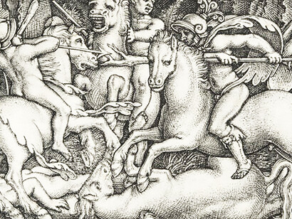 Hans Sebald Beham, The Labors of Hercules: Hercules Conquering Troy