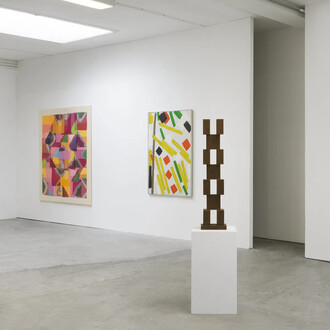 Various artists, The clouds are charging colour (version 2), exhibition view. Courtesy of Dürst Britt & Mayhew