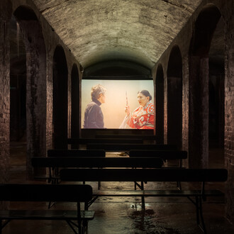 Marina Abramović, Seven deaths, exhibition view. Courtesy of Cisternerne