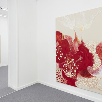 Édouard Nardon, The long invisible hand slowly unlocks the tinted window, exhibition view. Courtesy of The Address