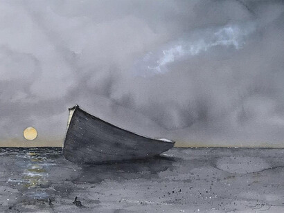 Joe Milligan, Hunter's moon. Courtesy of Peninsula Gallery