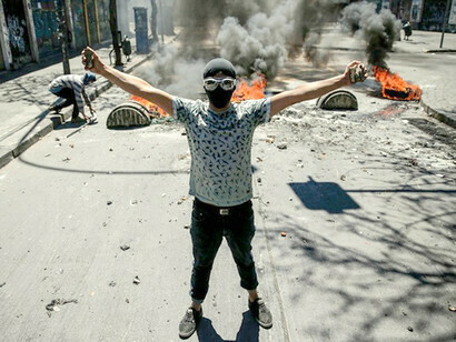 Protestor against the government