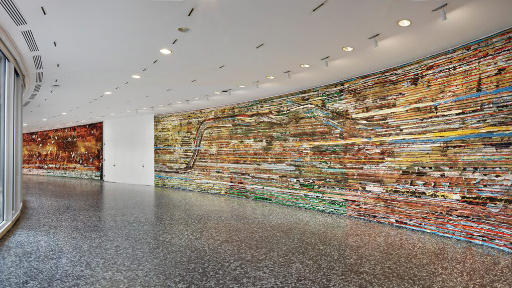 Mark Bradford, Pickett’s charge, exhibition view. Courtesy of Hirshhorn Museum and Sculpture Garden