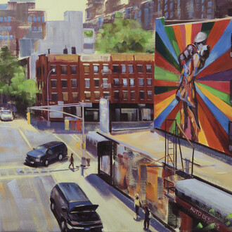 Ellen Bradshaw, Spring fever, 10th Ave and 25th Sta (detail). Courtesy of Pleiades Gallery