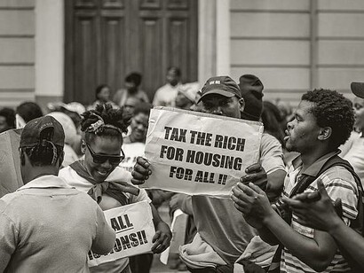 Economic protest in Cape Town, South Africa, 2012