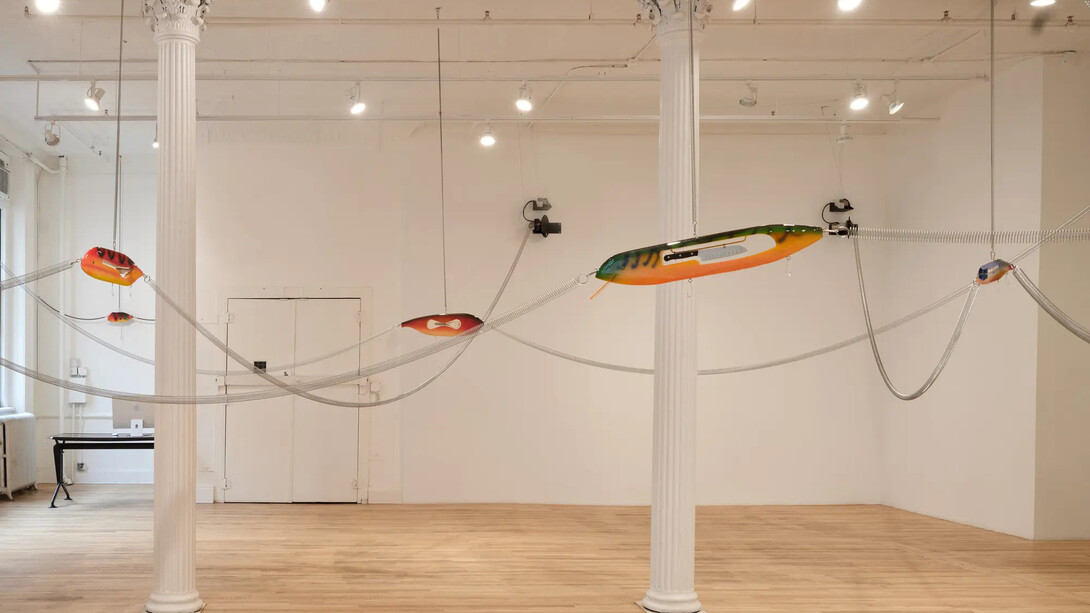 Aki Sasamoto, Sounding lines, exhibition view. Courtesy of Bortolami Gallery