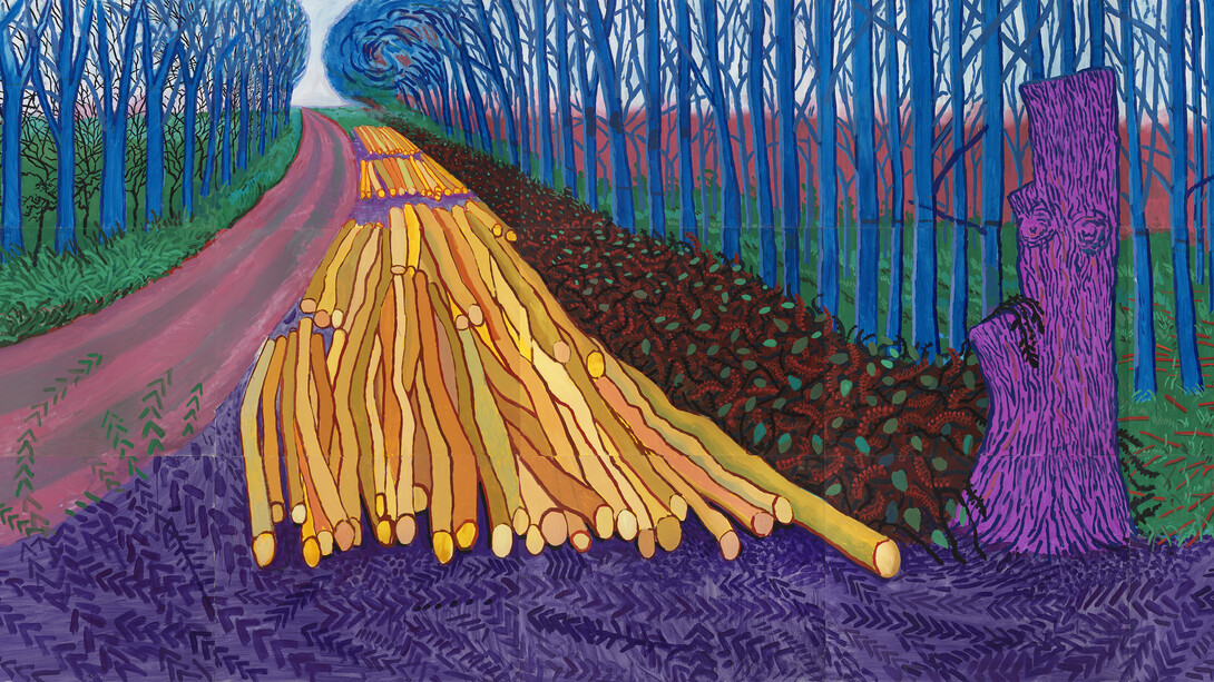 David Hockney, Winter timber, 2009. Courtesy of Fondation Louis Vuitton
