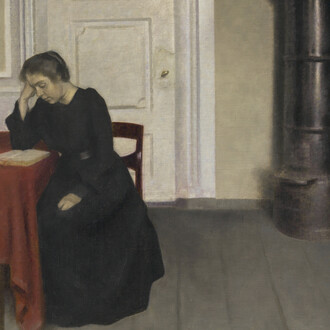 Vilhelm Hammershøi, A room in the artist’s home in strandgade, Copenhagen, with the artist’s wife (detail), 1902. Courtesy of the Museo Nacional Thyssen-Bornemisza
