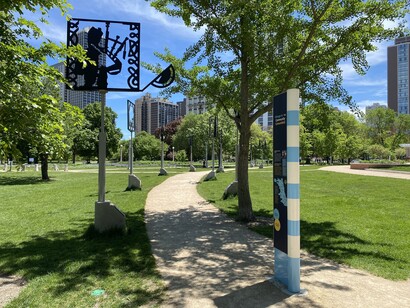 The Richard M. and Shirley H. Jaffee history trail, exhibition view. Courtesy of the Chicago History Museum