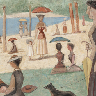 Massimo Campigli, Omaggio a Seurat (detail), 1954. Courtesy of Mart
