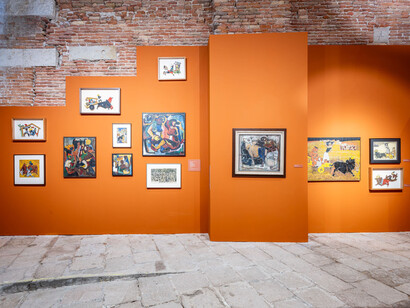 Maqbool Fida Husain, The rooted nomad, the exhibition, exhibition view. Courtesy of Kiran Nadar Museum of Art