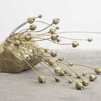 Paulo Nimer Pjota,
Papoulas 2, 2023,
bronze,
40 x 96 x 57 cm,
15 3/4 x 37 3/4 x 22 1/2 in.
Edition of 3 plus 2 artist's proofs (#1/3). Courtesy of the artist and Mendes Wood DM New York