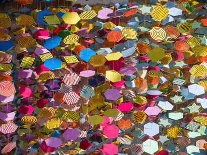 Pae White, Noisy blushes, exhibition view. Courtesy of San Jose Museum of Art