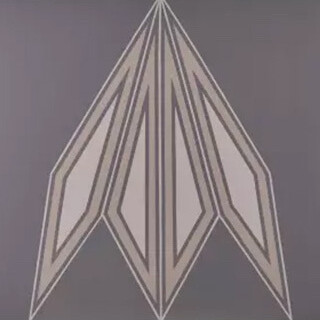 Tess Jaray, Finial, 1966, oil on canvas, 114 × 272 cm © Tess Jaray, 2019. All rights reserved. Courtesy Karsten Schubert, detail