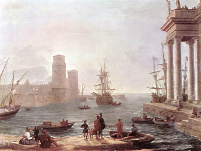 Claude Lorrain - La partenza di Ulisse dalla terra dei Feaci