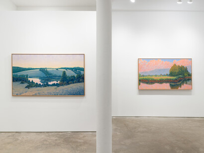 Ray Ciarrocchi, August moonrise, exhibition view. Courtesy of Harper's Gallery