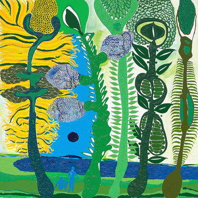John Pule, Hina, 2023. Courtesy of Venus Over Manhattan Gallery