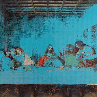 Ai Weiwei, The last supper in turquoise (detail), 2022. Courtesy of Vito Schnabel Gallery