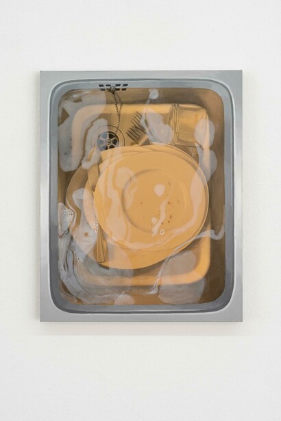 Helene Appel, Spülbecken mit geschirr (11), 2024. Courtesy of Rüdiger Schöttle Gallery