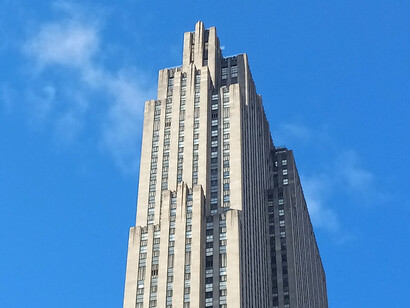 View of the Rockefeller Center's top, New York, USA