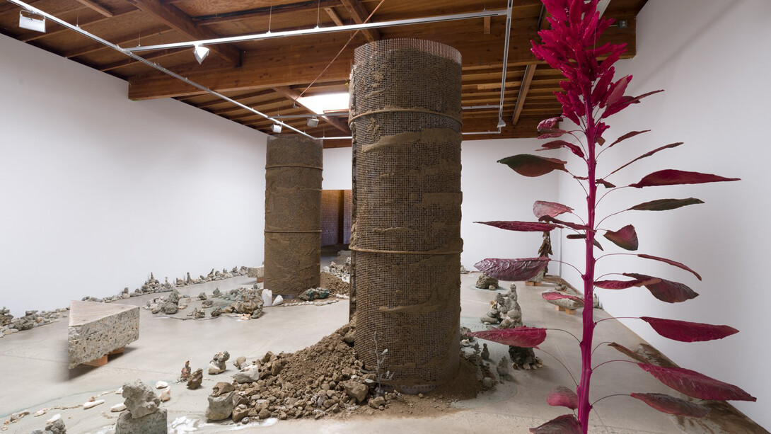 Lauren Bon, Concrete is fluid, exhibition view. Courtesy of Honor Fraser Gallery